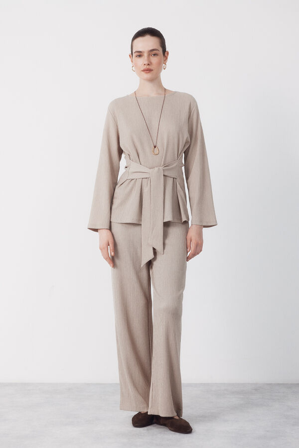Cortefiel Pantal&oacute;n de punto Beige