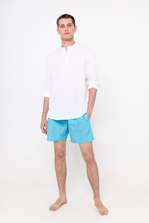 Cortefiel Ba&ntilde;ador estampado sand&iacute;as Azul