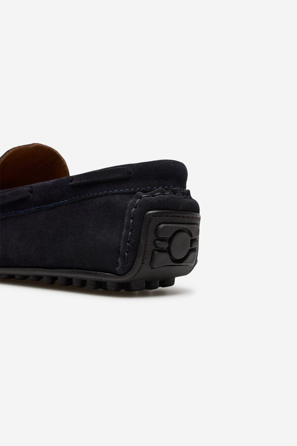 Cortefiel Mocasin sport piel Azul marino