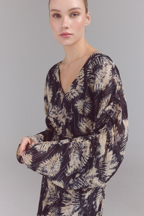 Slowlove Vestido tie dye lurex Multicolor