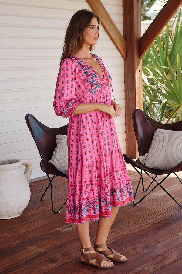 Jaase Vestido midi estampado Monday Subiu