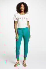 Morgan Calças de cigarro Verde