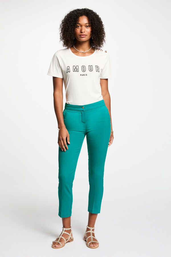 Morgan Calças de cigarro Verde