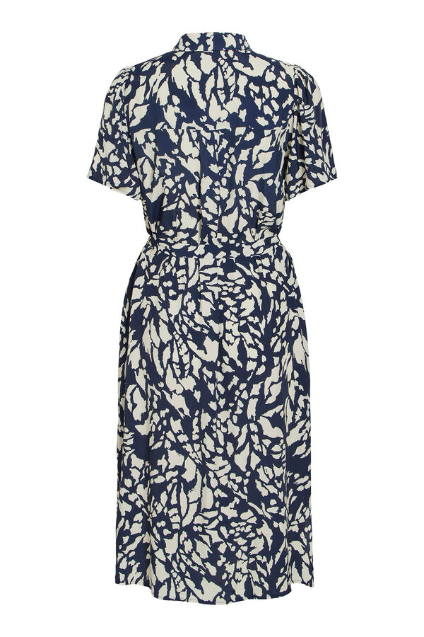 Vila Vestido midi estampado Azul marino