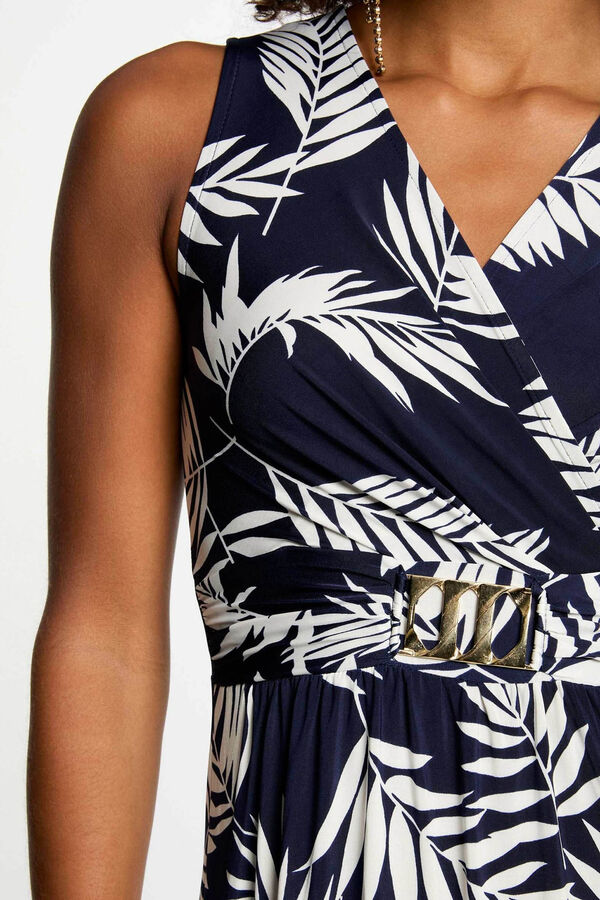 Morgan Vestido comprido reto estampado Multicolorido