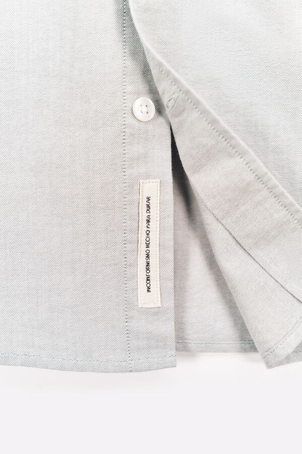 OOTO Camisa liso manga comprida Verde