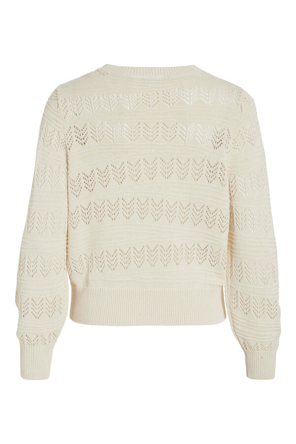 Vila Top de punto calado Gris