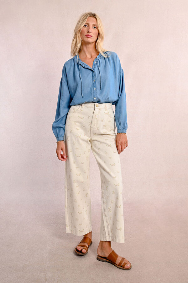 Molly Bracken Pantal&oacute;n tobillero estampado flores Estampado blanco