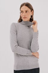 Cortefiel Camisola com gola alta Cinzento