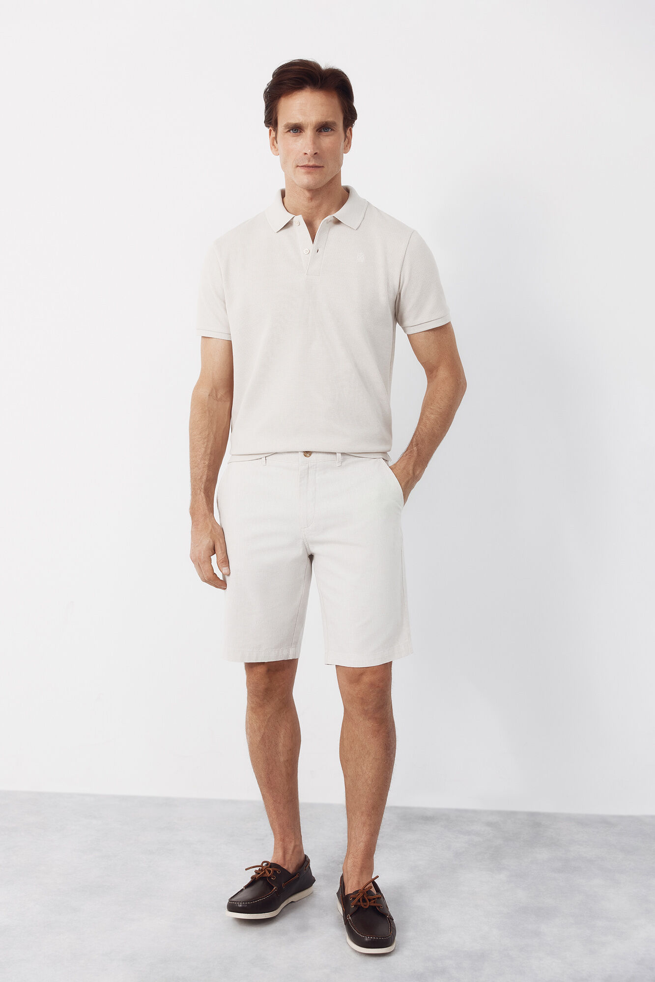 Cortefiel Bermuda oxford tecido