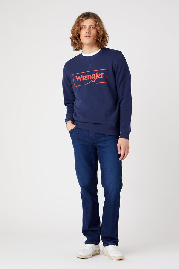 Wrangler Sweatshirt azul-marinho de ajuste regular  Azul