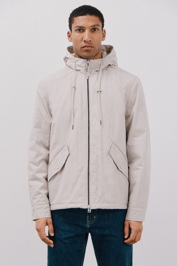 Cortefiel Parka curta e leve Cinzento