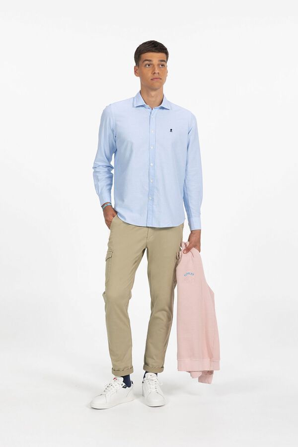 elPulpo Camisa oxford b&aacute;sica  Azul