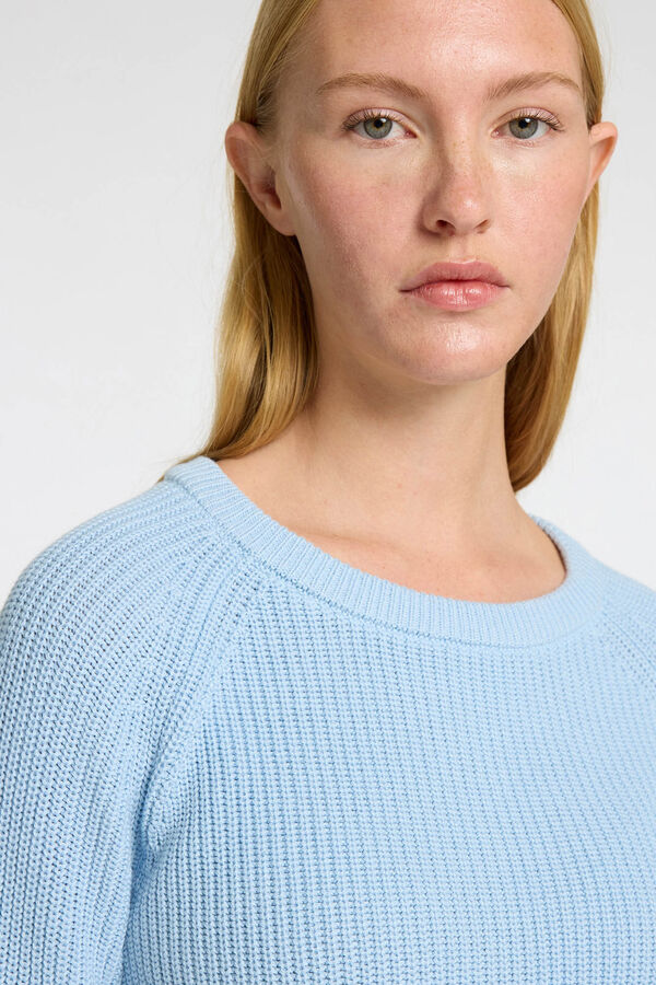 Selected Femme Jersey canal&eacute; 100% algod&oacute;n org&aacute;nico Azul