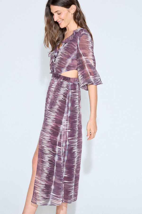 Slowlove Vestido estampado cut outs Multicolor