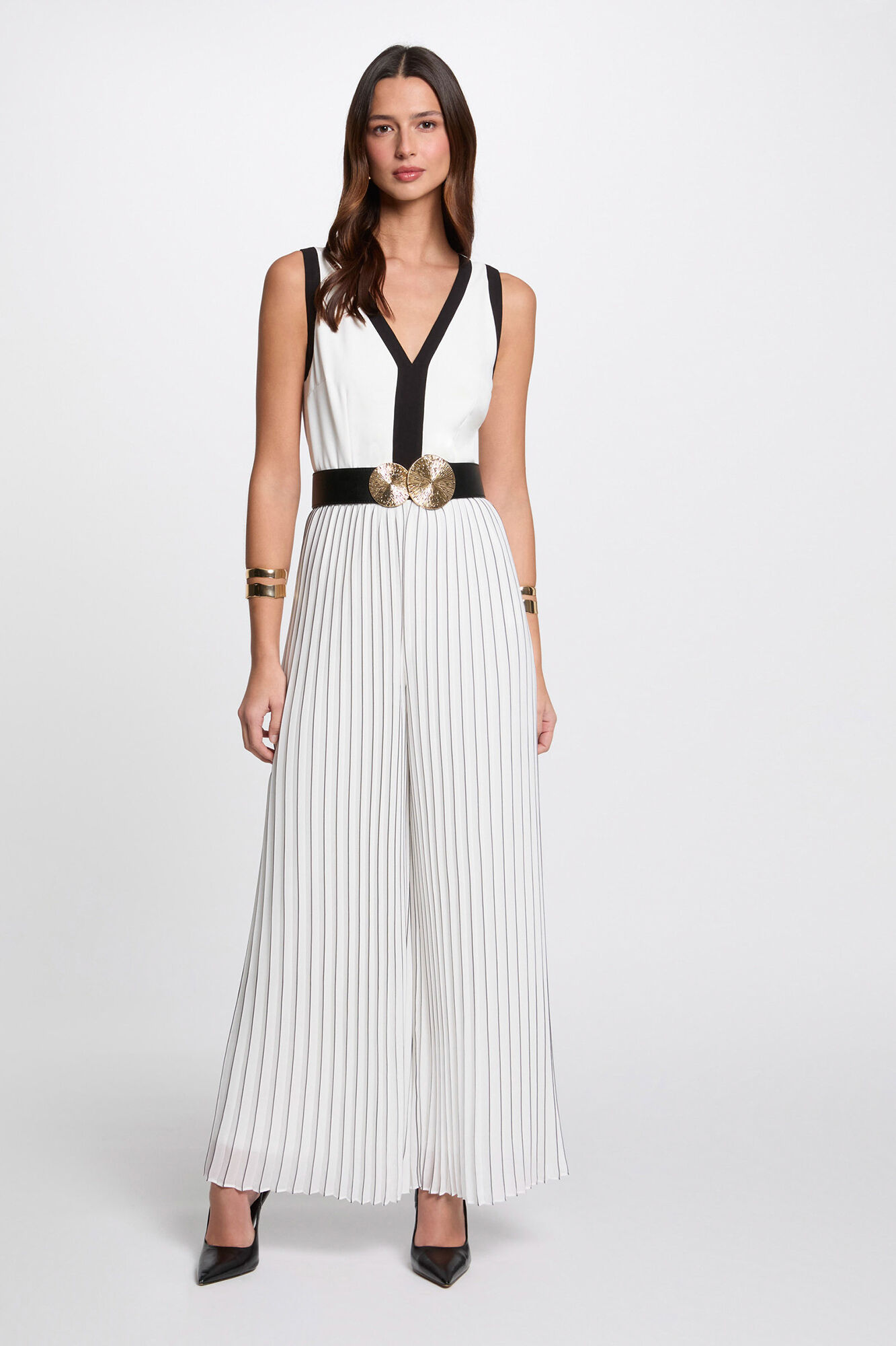 Morgan Macac&atilde;o comprido plissado