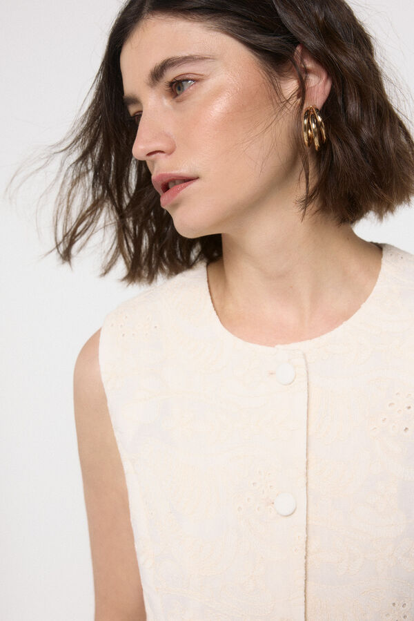 Vero Moda Chaleco con bordados Blanco