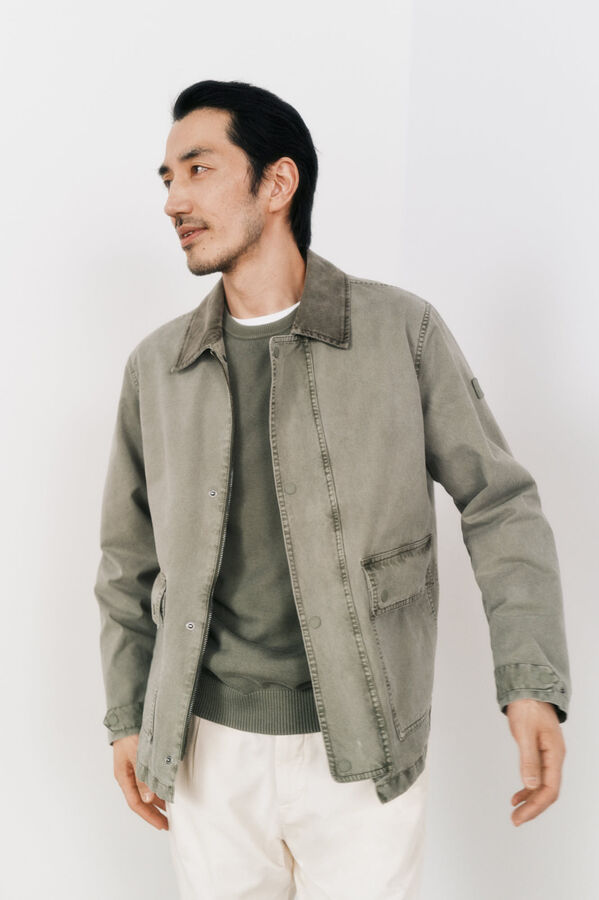 OOTO Chaqueta algod&oacute;n lavada Kaki