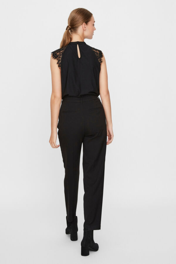 Vero Moda Top encaje Negro