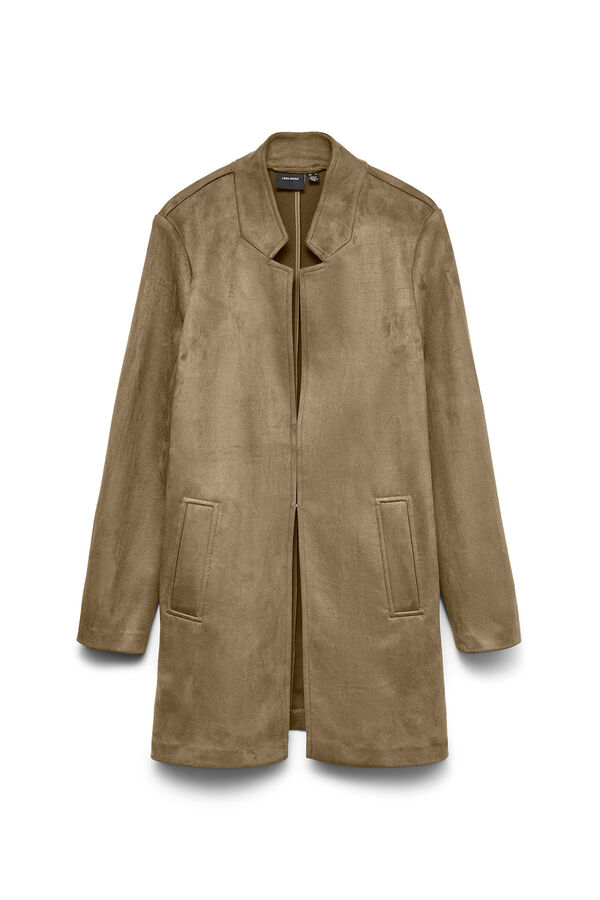 Vero Moda Chaqueta larga efecto ante Marr&oacute;n