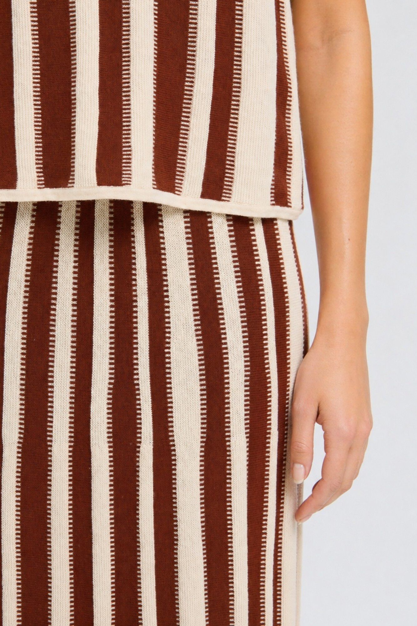 Selected Falda punto rayas