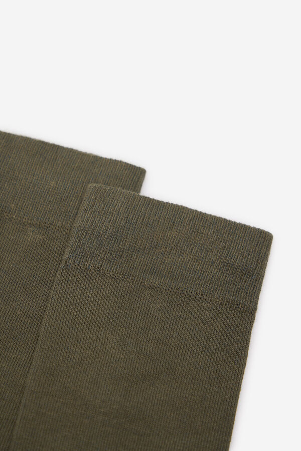 Cortefiel Calcetín liso Kaki