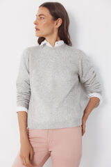 Cortefiel Jersey punto combinado Gris