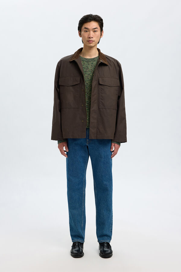 Selected Jersey cuello caja 100% algod&oacute;n org&aacute;nico Verde