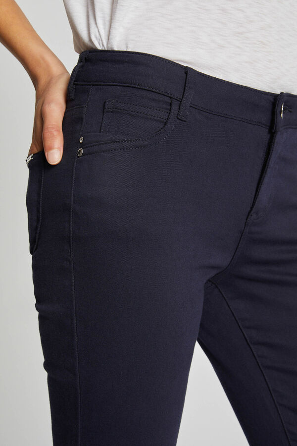Morgan Pantal&oacute;n skinny talle bajo Azul marino