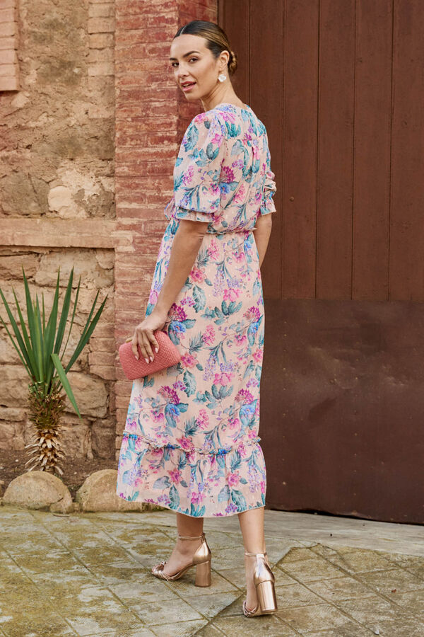 Pol&iacute;n Et Moi Vestido comprido manga francesa Subiu