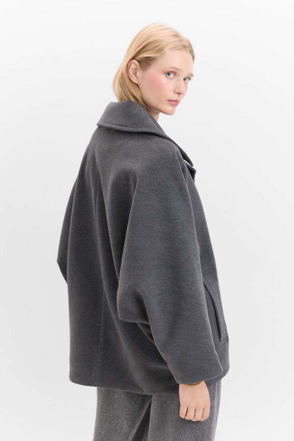 Cortefiel Abrigo desestructurado Gris