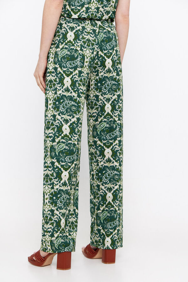 Cortefiel Cal&ccedil;as malha estampadas Verde