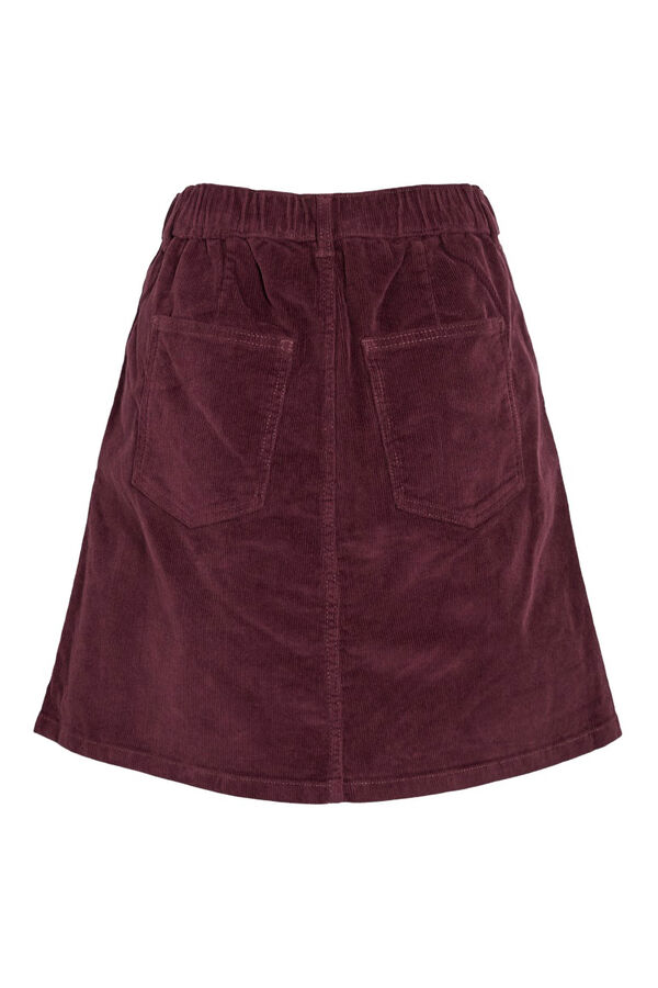 Vila Saia curta de veludo cotel&ecirc; Roxo