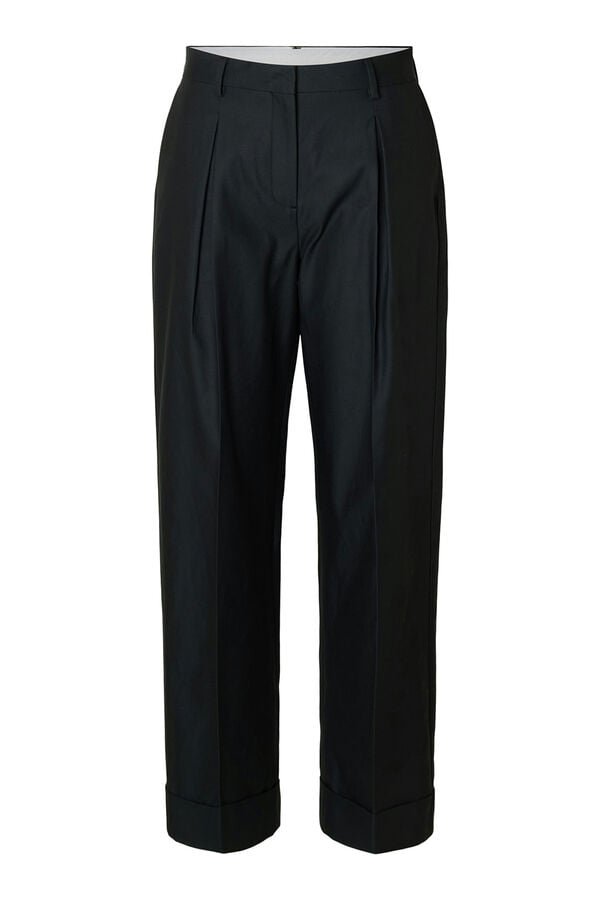 Selected Pantal&oacute;n chino pinzas. Negro