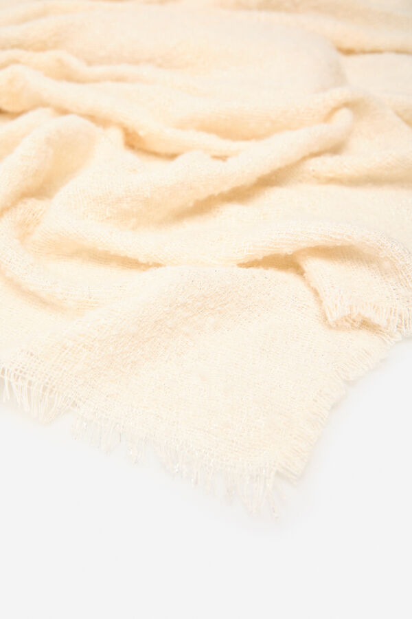 Cortefiel Fular grueso color Marfil