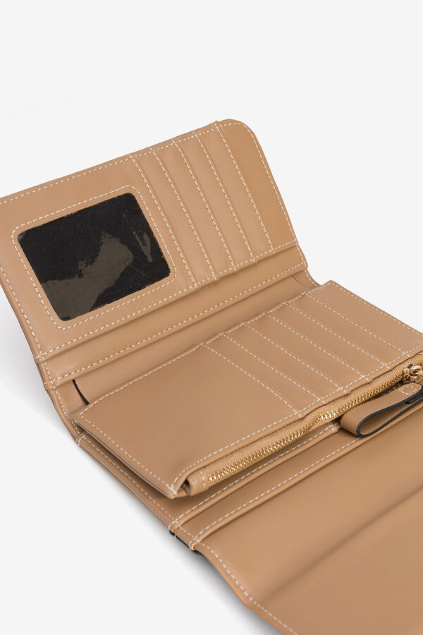 Vilanova Monedero Bicolor con Solapa Beige