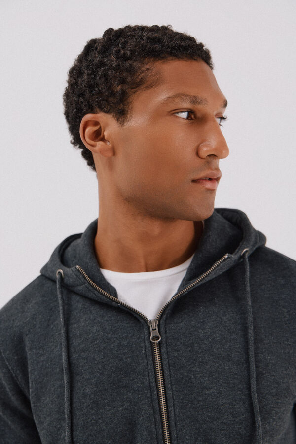 Cortefiel C&aacute;rdigan con capucha Gris