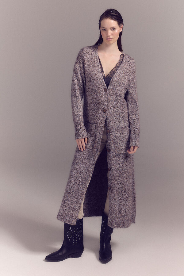 Slowlove Chaqueta punto larga Arena