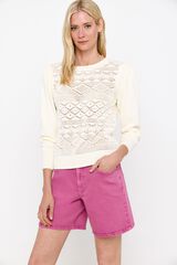 Cortefiel Bermuda vaqueira conforto Roxo