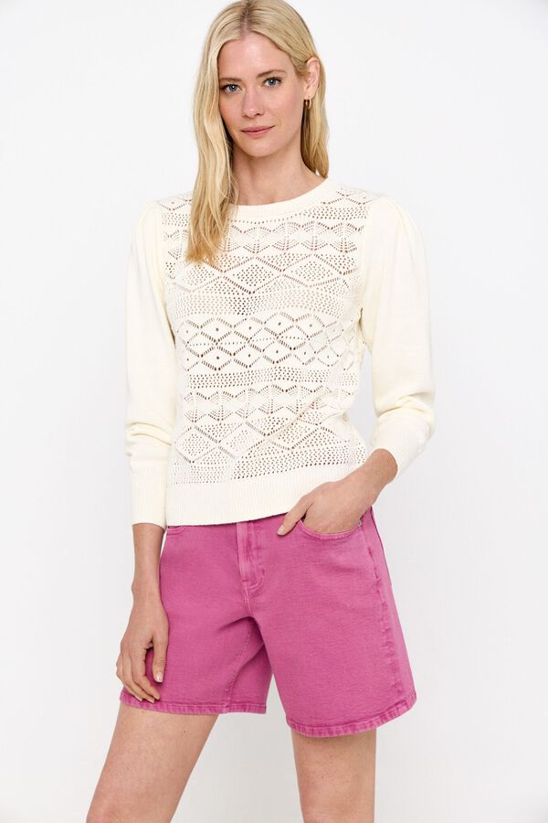 Cortefiel Bermuda vaqueira conforto Roxo