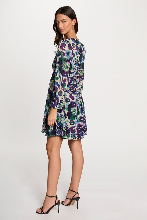 Morgan Vestido estampado flare Multicolorido