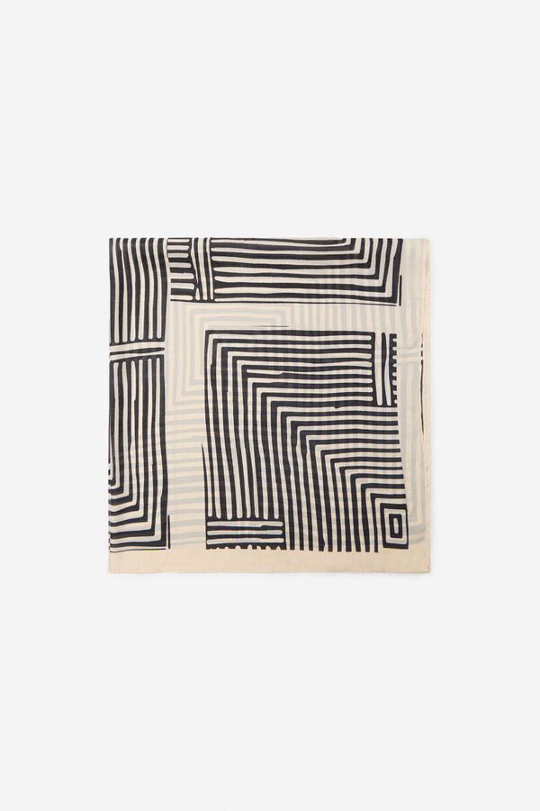 Cortefiel Pa&ntilde;uelo geom&eacute;trico Negro