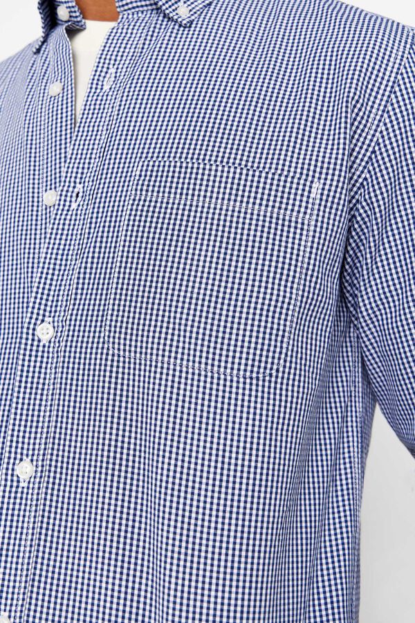 Cortefiel Camisa cuadros f&aacute;cil plancha Azul