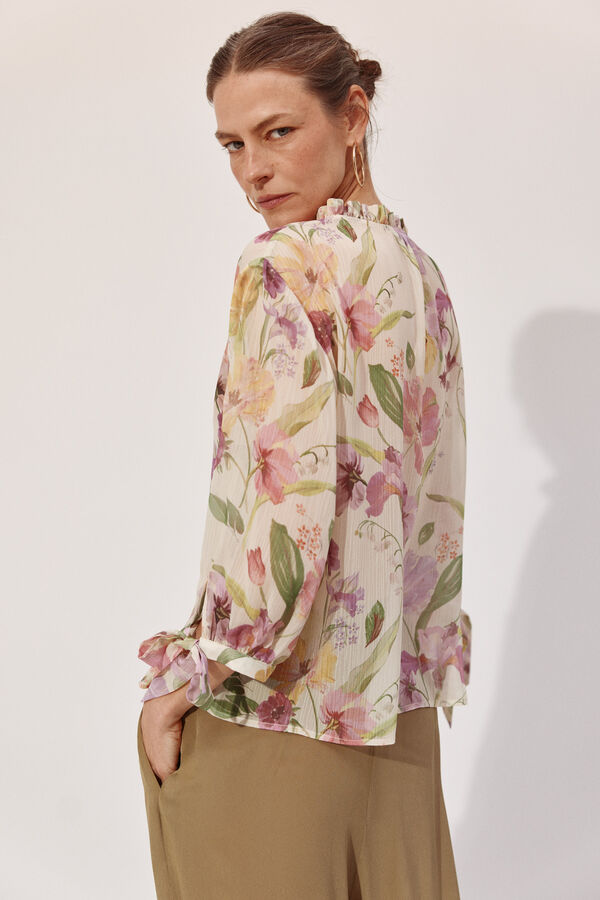 Cortefiel Blusa estampada lazada Multicolor