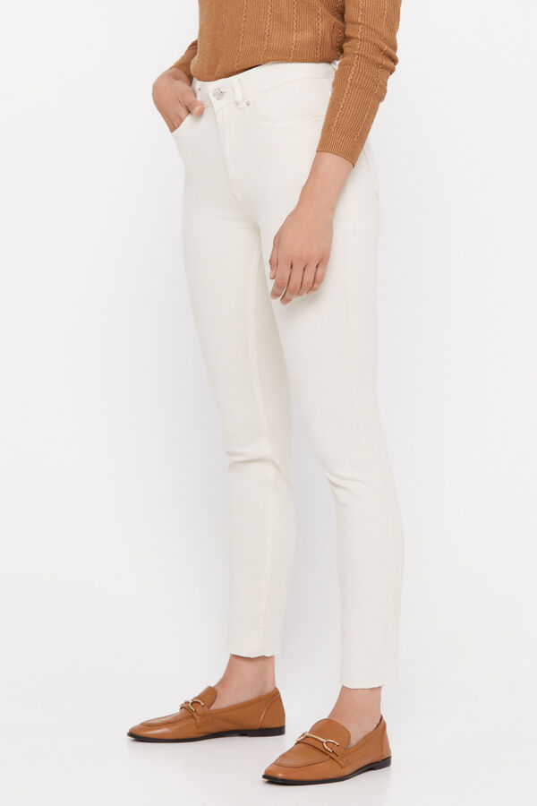 Cortefiel Pantal&oacute;n vaquero moldeador Ecru