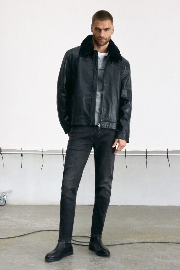 OOTO Jeans slim lavagem média cinzento Cinzento