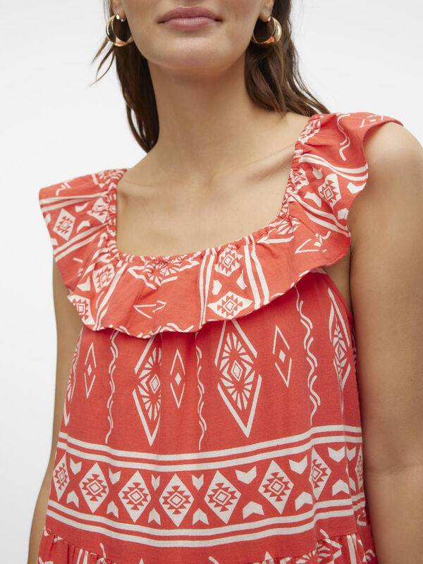 Vero Moda Vestido midI tirante gordo Fucsia