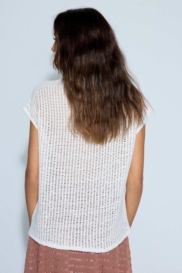 Slowlove Chaleco r&uacute;stico Marfil