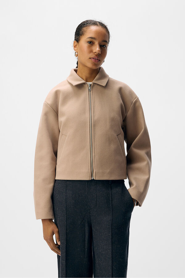 Object Chaqueta fieltro manga larga Beige