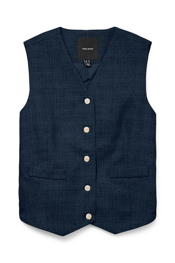 Vero Moda Linho efeito colete Azul